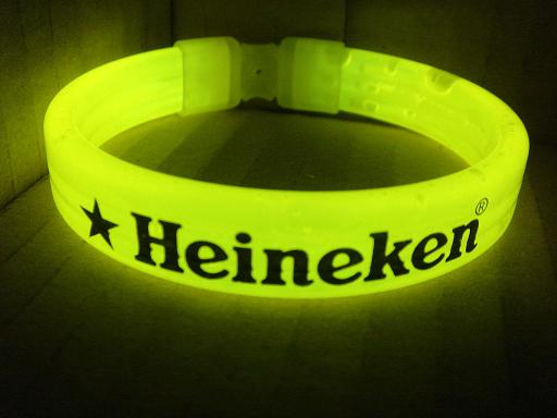 8 inches Glow Flat Bracelet with 1-color LOGO --1